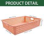8 Pack Paper Organizer Baskets Trays, 14 In Plastic Storage Baskets - Image 2