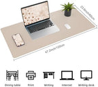 AFIING Cork Desk Mat 47" x 23.6", Dual-Sided Natural Cork & PU Leather Desk Pad, Non-Slip Waterproof Large Mouse Pad for Office, Home & Gaming, Beige - Image 3