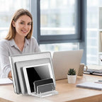 Chunful 5 Slot Adjustable Vertical Laptop Stand for Desk - Image 6