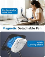 SHUWEI Laptop Cooling Stand w/Detachable Fan, for up to 16" Laptop, Silver - Image 2