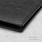 HISCOW Slim Leather Junior Padfolio, 5x8 Notepad Cover, Veg-Tanned Noir - Image 5