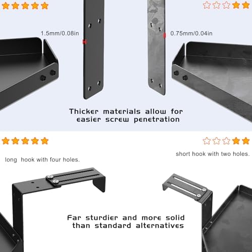 11in Office Cubicle Corner Shelf with Hooks Cubical Shelf Hanging - Image 3