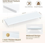 Dual Monitor Stand Riser, 40x10 in Wood & Acrylic Desktop Organizer Shelf - Image 3