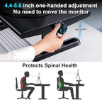 Monitor Stand Riser for Desk,360°Rotation Freely Height Adjustable by Knob,4.4-5.8 Inches,Ergonomic Monitor Stand Mount, Desktop Monitor Stand Riser for Computer,Laptop,Printer,Tv,Black - Image 3