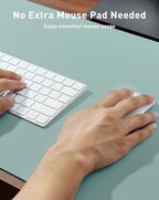 Aothia Faux Leather Desk Mat - Large Mouse Pad, Non-Slip PU Leather Blotter, Waterproof Writing Surface for Office and Home (Light Blue, 63" x 17") - Image 4