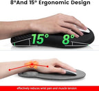 Keyboard Wrist Rest -Ergonomic Keyboard Stand with Wrist Rest- with Carpal Tunnel Pain Relief Massage Bumps and Full Memory Gel Design - Ideal Frequent Computer (Pink) - Image 3