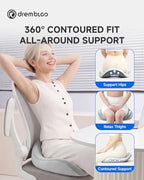 Extra Large Seat Cushion, Premium Memory Foam Office Chair Cushions for Long Sitting Sciatica & Tailbone & Back Pain Relief, Ergonomic Pressure Relief Seat Cushions for Car, Desk Chair - Image 6