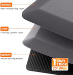 1-Inch Thick Anti-Fatigue Mat for Kitchen and Standing Desk, 20"x72", Grey - Image 4