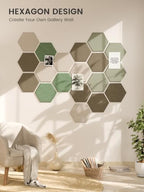 Fluxynara 12-Pack Hexagon Felt Bulletin Board Tiles, Moss Haven-1 - Image 7