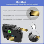Compatible for Brother P Touch Label Maker Tape 24mm 0.94 Laminated Gold - Image 3