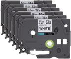 Brother Genuine P-Touch, TZe-231 6 Pack Tape ½” (0.47”) x 26.2 ft. (8m) 6-Pack Laminated P-Touch Tape, Black on White, Perfect for Indoor or Outdoor Use, Water Resistant, TZE2316PKB (TZE231) - Image 2