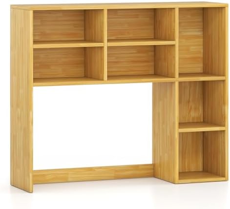 LDAILE 31'' Desk Shelf, 3-Tier Desk Hutch with 7 Shelves for Computer Desk, Desktop Bookshelf with 3 Adjustable Shelves for College Dorm Office Home Study Room Desk, 37 x 10 x 31 in by LDAILY