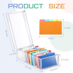 Mooliwe Index Card Holder Acrylic Organizer 50 Dividers, 3 x 5 Inch - Image 4