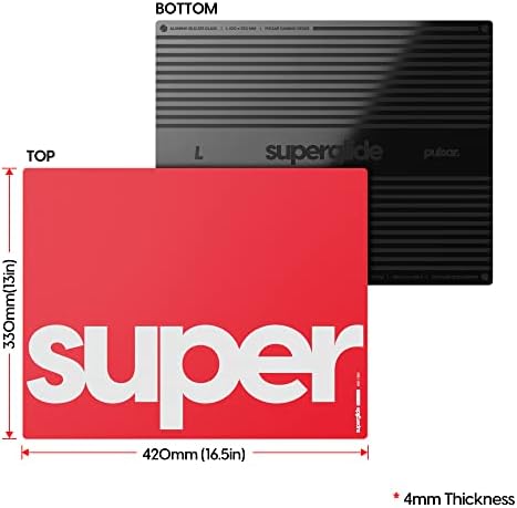 Pulsar Gaming Gears Superglide Pad v1 Glass Mouse Pad, L, Red - Image 6