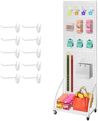 NectaCol 30 Packs 6" Long Metal Pegboard Hooks, Standard Pegboard Panel Hooks is Fit to Peg Board Panels and Pegboard Display Stand, White - Image 5