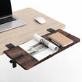 Desk Extender, 22-inch Clamp-On Desk Shelf, Height-Adjustable Desktop Shelf Organizer for Monitors Office and Gaming Accessories, Arm Support Table Extension, 44lbs Heavy Duty, Dark Brown by ART-GIFTREE