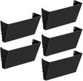 Gawerk Clear Acrylic Single Pocket, Plastic Hanging Wall Mount File Holder for Office Home (Black, 5 Pack) by Gawerk