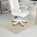 Chair Mat for Hardwood Floor, 47" x 52" Heavy Duty Office Chair Mat for Rolling Chairs, Anti Slip, Non-Curve, Floor Protector for Home Office, Ivory Linen Weave by RccugmatS