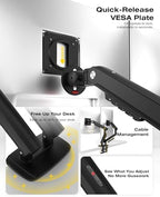 NB SmooVex™ Computer Monitor Mount, Monitor Stand fits up to 32 Inch, Mechanical Spring Monitor Arm, VESA 75/100 mm, Model-A5C - Image 6