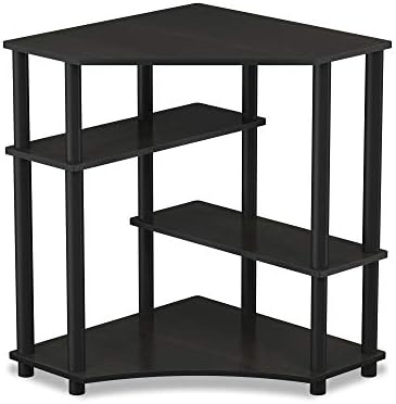Furinno Turn-N-Tube Toolless Corner Desk, Gaming Desk, Espresso - Image 5