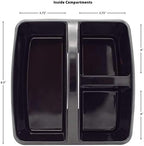 Teacher Created Resources Black Portable Plastic Storage Caddy 6-Pack for Classrooms, Kids Room, and Office Organization, 3 Compartment - Image 4