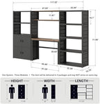 FLEXIMOUNTS 117"L Modular Garage Storage Cabinet with Workbench, Black - Image 2