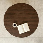 Round Table Pad - Can Be Used On Both Sides Waterproof and Easy to Clean Good Flatness Used for Dining Table(Walnut Wood Grain Dia.40Inch) by Zinkooat