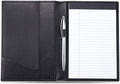 HISCOW Slim Leather Junior Padfolio, 5x8 Notepad Cover, Classic Black by HISCOW