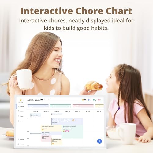 Dragon Touch 27" Digital Calendar Chore Chart – 1080P Full HD Interactive Touchscreen, Smart Family Planner, Hearth Display Digital Calendar Wall & Desk Mountable for Seamless Scheduling - Image 6