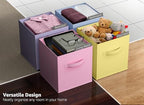 Sorbus Cube Storage Bin, Fabric, 6 Pack (13 Inch, Pastel Multi-Color) - Image 5