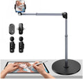 yAyusi Vlogging Kit for iPhone/Android, 13.7 in Long Overhead Phone Mount, Microphone/Remote Control, Flexible Articulating Arm Phone Mount for Desk for Live Streaming, Meeting, Cooking, Filming by yAyusiPortableSelfieStand
