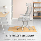 Anji Mountain 48" x 36" Bamboo Office Chair Mat for Carpet & Hardwood Floor - Image 5