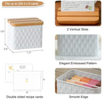 Diamond Embossed Recipe Box with 4x6 Cards and Dividers - Image 6