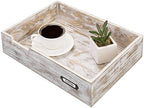 MyGift Whitewashed Wood Letter Tray, Desktop Paper File Organizer Box - Image 7