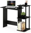 Furinno EFFICIENT Desk, 28.6" Wide Gaming Desk with 3 Open Side Shelves, Laptop Notebook Computer Desk, Office Desk for Home Office, Study Room, Dorm, Bedroom, Americano by Furinno-FitsYourSpaceFitsYourBudget