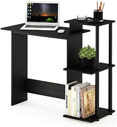 Furinno EFFICIENT Desk, 28.6" Wide Gaming Desk with 3 Open Side Shelves, Laptop Notebook Computer Desk, Office Desk for Home Office, Study Room, Dorm, Bedroom, Americano by Furinno-FitsYourSpaceFitsYourBudget