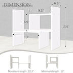 Jerry & Maggie - Desktop Organizer Office Storage Rack Adjustable Wood Display Shelf | Birthday Gifts - Toy - Home Decor | - Free Style Rotation Display - True Natural Stand Shelf (White) - Image 2