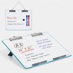 TOWON A3 Desktop Dry Erase Board with Adjustable Stand, Aqua Blue Back by TOWON