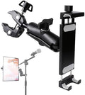 Aluminum Tablet Holder for Mic Stand, Side Mount for All iPad, 360 Rotatable With Super Clamp Compatible for iPad Pro 12.9, Air, Mini, Galaxy Tabs, 4.7-15" Tablets by Leenconghui