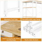 Grandder L Shaped Computer Desk with Reversible Shelves, 40 Inch Small Corner Desk with Storage Bag, Gaming Desk Computer Table Study Writing Table for Home Office Bedroom Small Space, Oak - Image 6