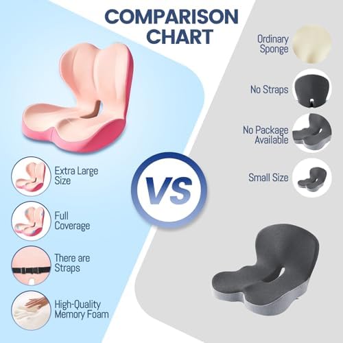 Memory Foam Seat Cushion for Office Chair and Car Seat - Image 4