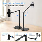 MACEVIA Overhead Phone Stand for Recording,Tabletop Cooking Tripod for Desk - Image 2
