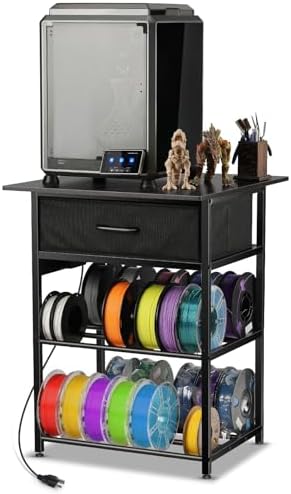 AHOWPD 3D Printer Table with Filament Storage and Drawer Organzier by AHOWPD