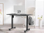 SHW 40-Inch Mobile Electric Height Adjustable Standing Desk w/Drawer, Black - Image 2