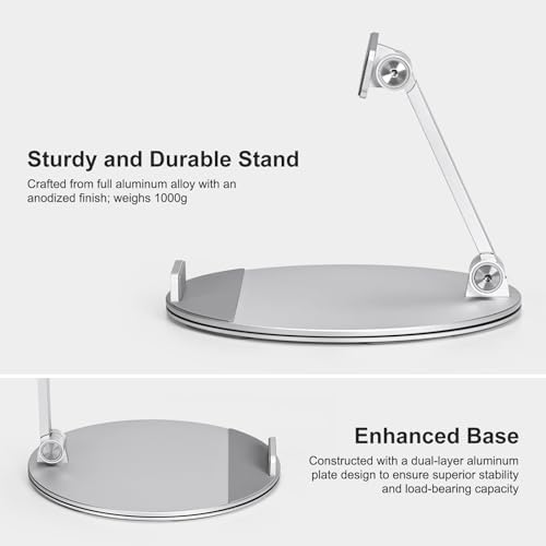 Aluminum Stand for 15"-21" Tablets/Portable Monitor with 360° Rotating Base - Image 5