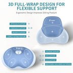 FLORICH Seat Cushion Lumbar Support Pillow for Office Chair, Car Lower Back Support, Ergonomic Desk Chair Pillow for Butt and Back Support of Memory Foam Seat Pad(Blue) - Image 5