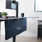 VIVO Black Under Desk 71 in Cable Management Sleeve, DESK-SKIRT-71 - Image 5