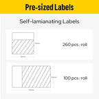 MakeID EP53 Labels, Self-Laminating Wire Wrap for Electrical&Datacom Cable, Integrated PE Labels with Ribbon Cartridge for EP53 Portable Industrial Label Maker - Image 3