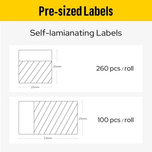 MakeID EP53 Labels, Self-Laminating Wire Wrap for Electrical&Datacom Cable, Integrated PE Labels with Ribbon Cartridge for EP53 Portable Industrial Label Maker - Image 3