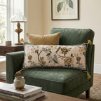 ISAENNE Vintage Elegant Linen Rectangle Throw Pillow Cover,28"x12"-Murad A - Image 4